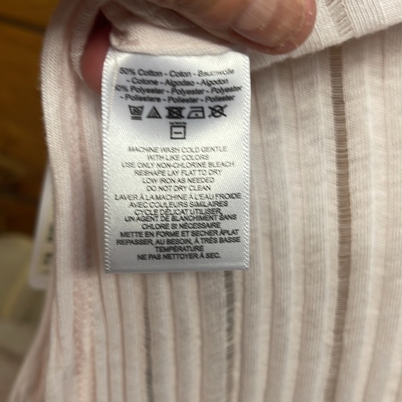 We The Free  Lt Pink  Astoria Hacci Top- Semi Sheer- Free People- NWT SZ XS - Picture 8 of 8